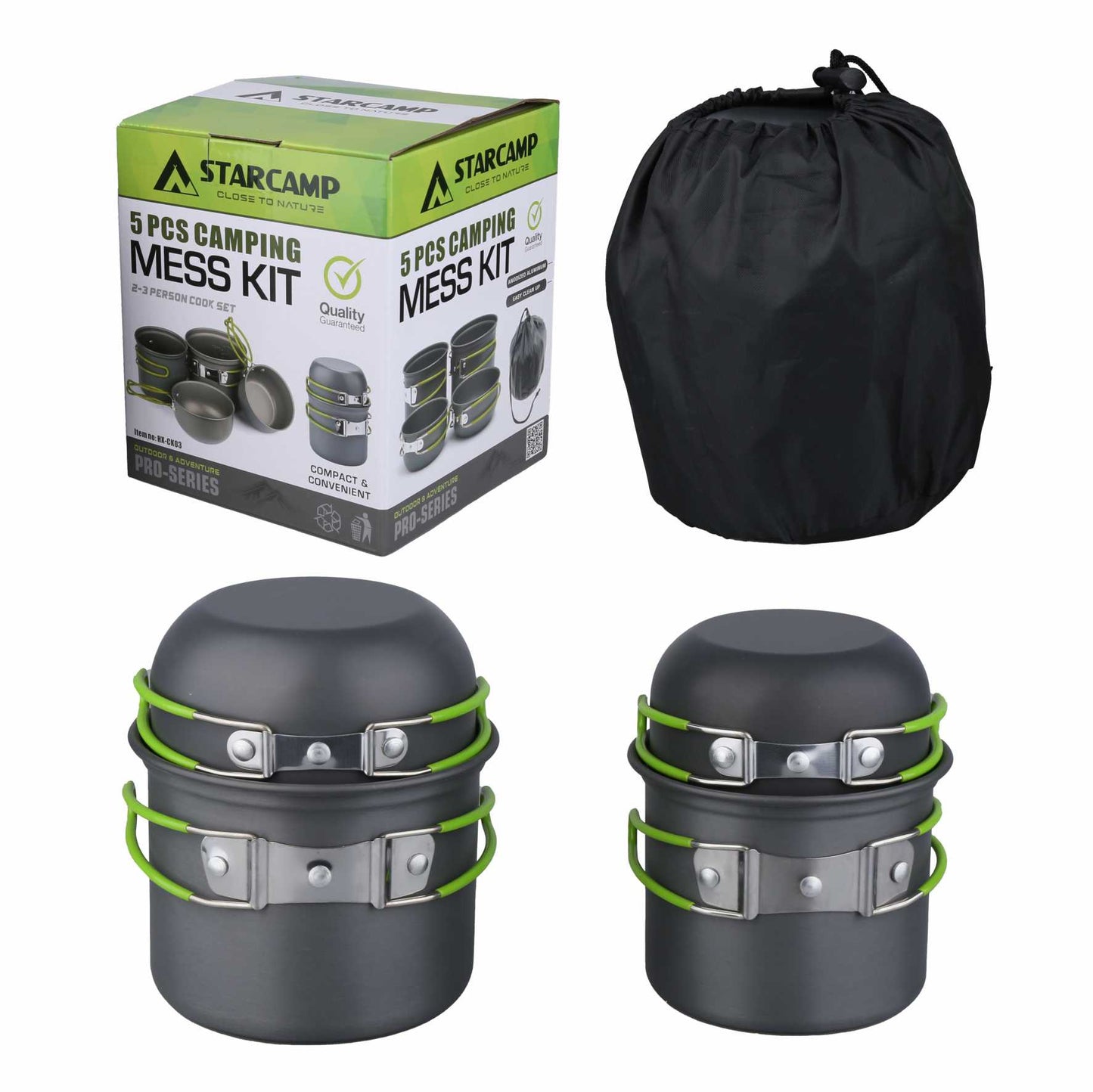 Camping Kogesæt i Aluminium – HX-CK03 | Letvægts Udendørs Grydesæt fra KokoonX