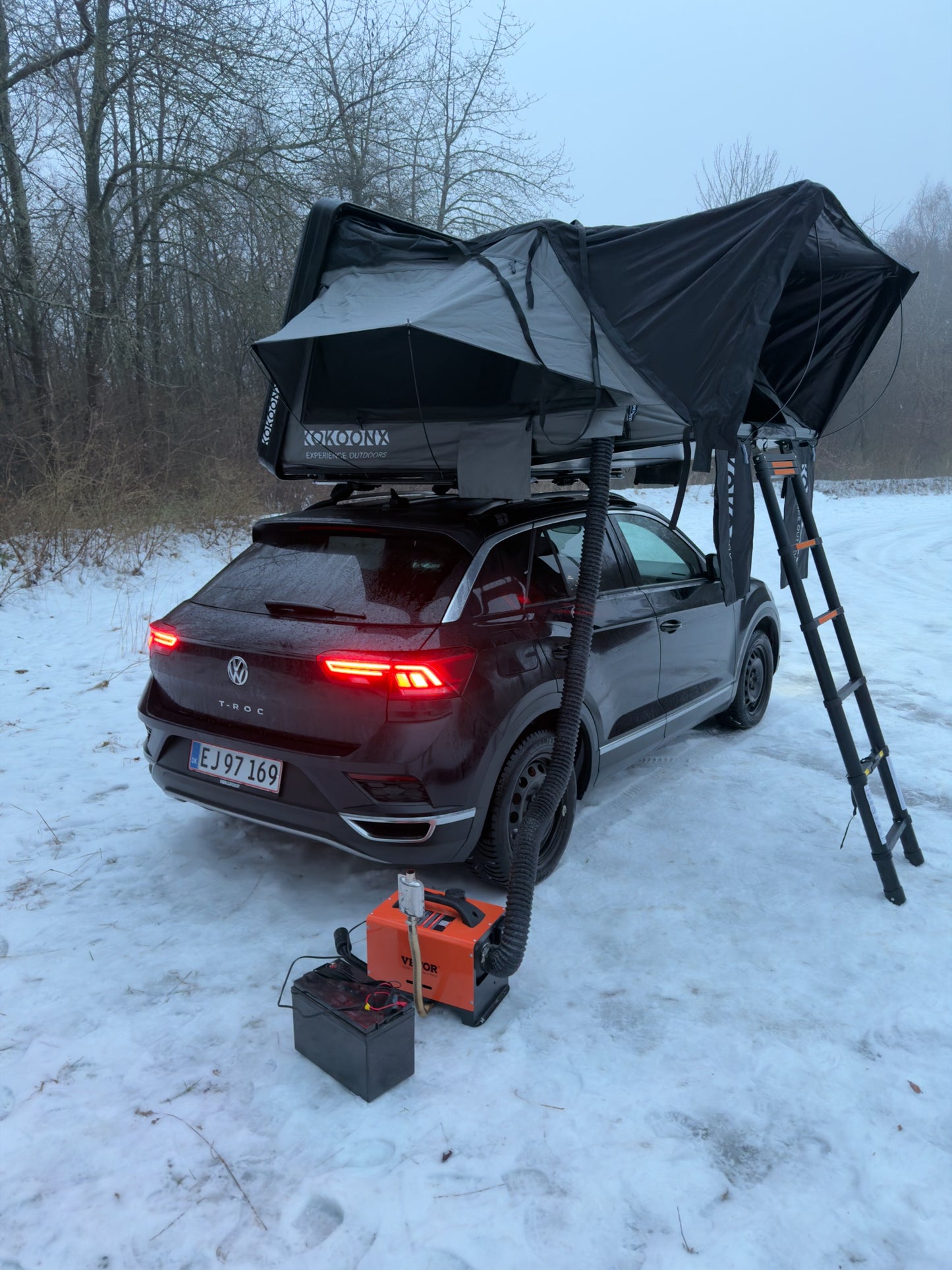 Tagtelt til Bil – KokoonX Oasis Premium Roof Top Tent | Hard Shell RTT